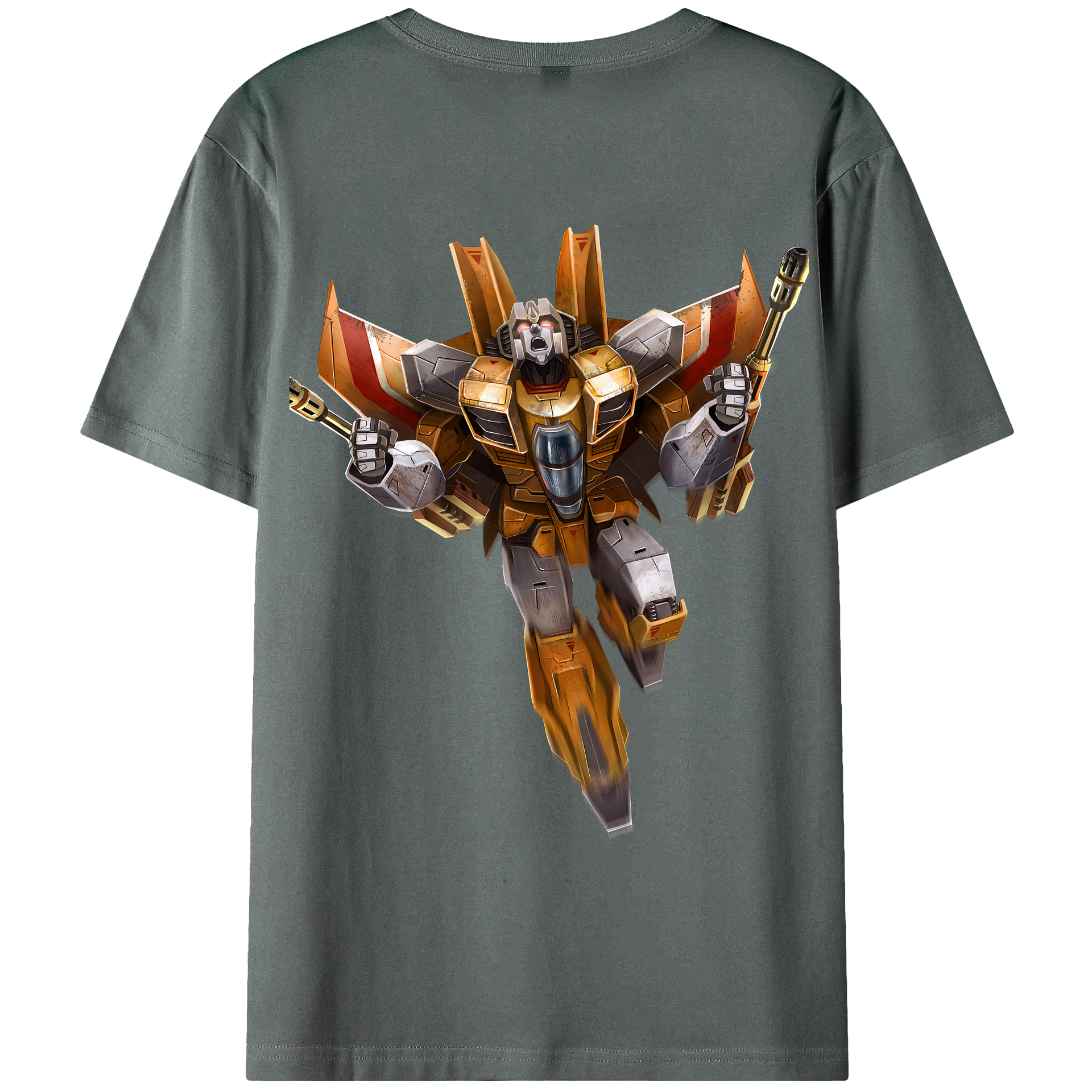（画像用） Transformers トランスフォーマー 綿100％ メンズ半袖Tシャツ（バックプリント） 通気性